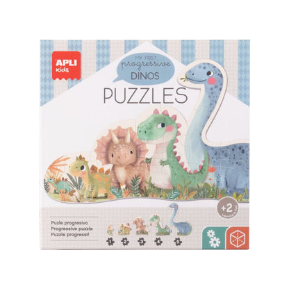 Jigsaw Puzzle, Primul meu puzzle, Dinozauri, APLI, 21 piese, 2 ani+