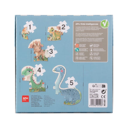 Jigsaw Puzzle, Primul meu puzzle, Dinozauri, APLI, 21 piese, 2 ani+