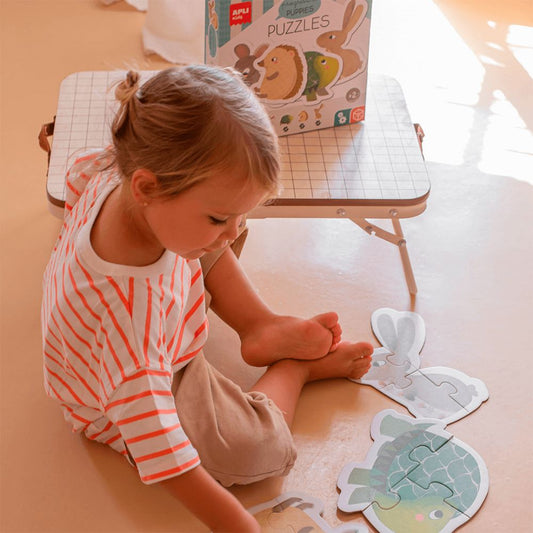 Jigsaw Puzzle progresiv, Primii mei pui, APLI, 12 piese, 2 ani+