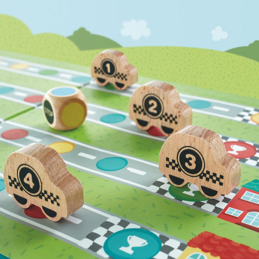 Joc de Cursă cu pioni în formă de mașinuțe, Racing Game, APLI, 3+ ani