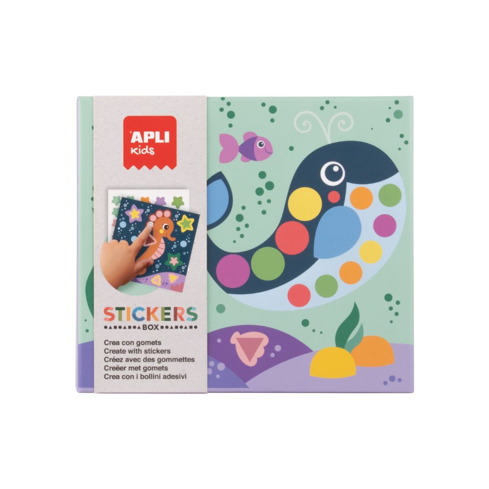 Joc creativ cu autocolante, Ocean, APLI, 3 ani+