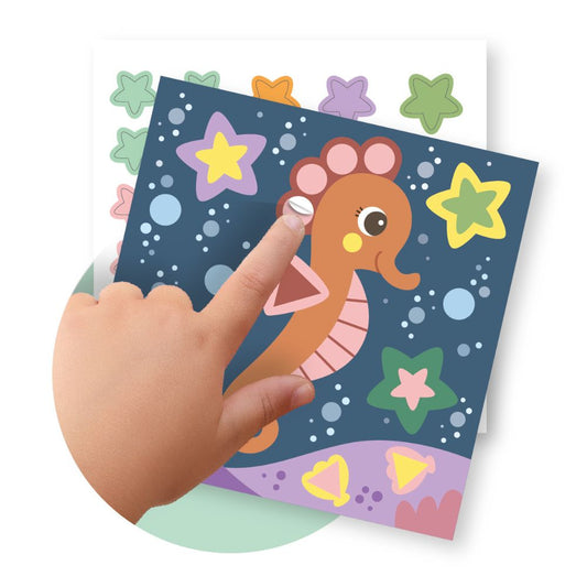 Joc creativ cu autocolante, Ocean, APLI, 3 ani+