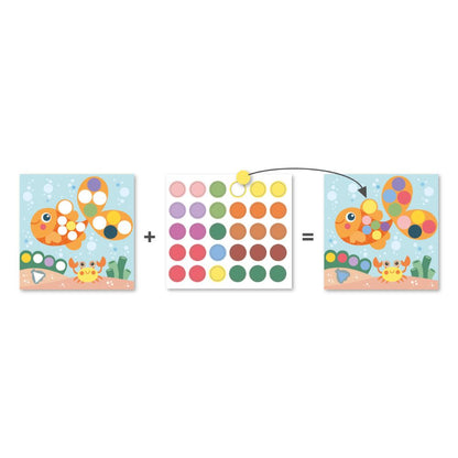 Joc creativ cu autocolante, Ocean, APLI, 3 ani+