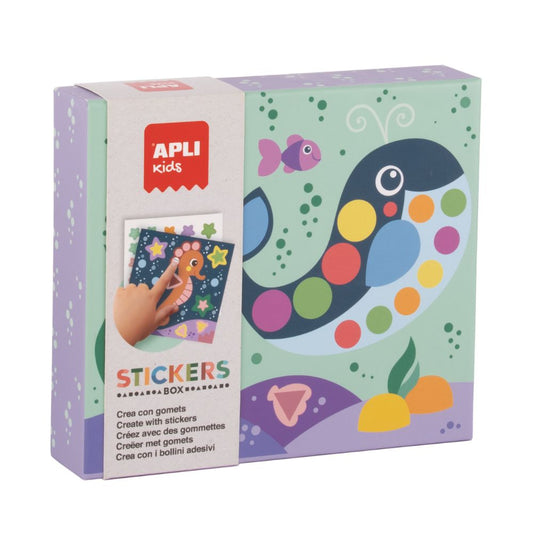 Joc creativ cu autocolante, Ocean, APLI, 3 ani+