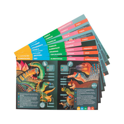 Joc educativ cu piese magnetice, Dinozauri, 44 piese, APLI, 5 ani+