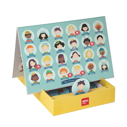 Joc Who is Who 2 în 1, cu tablă reversibilă , 48 de piese, APLI, 5 ani+