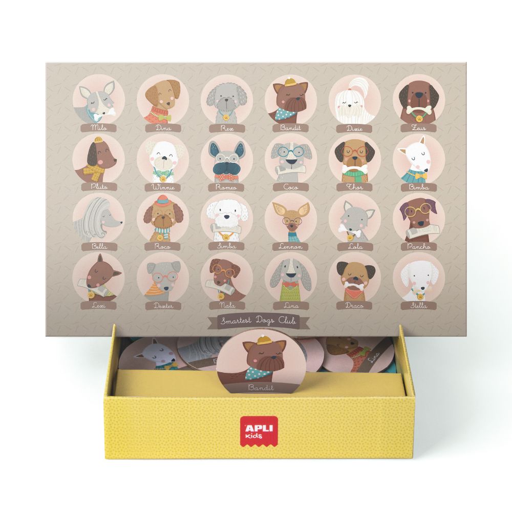 Joc Who is Who 2 în 1, cu tablă reversibilă , 48 de piese, APLI, 5 ani+