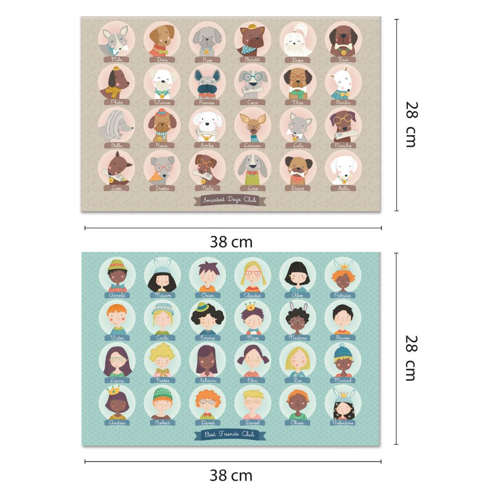 Joc Who is Who 2 în 1, cu tablă reversibilă , 48 de piese, APLI, 5 ani+