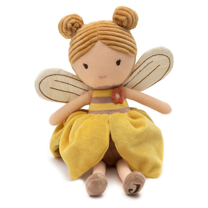 Păpușă textilă, Jucărie de pluș – Albina Lily, Jollein, 32 cm, 0 luni+