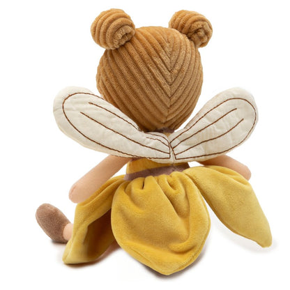 Păpușă textilă, Jucărie de pluș – Albina Lily, Jollein, 32 cm, 0 luni+