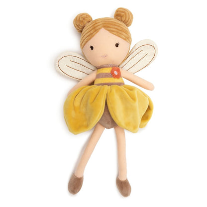 Păpușă textilă, Jucărie de pluș – Albina Lily, Jollein, 32 cm, 0 luni+