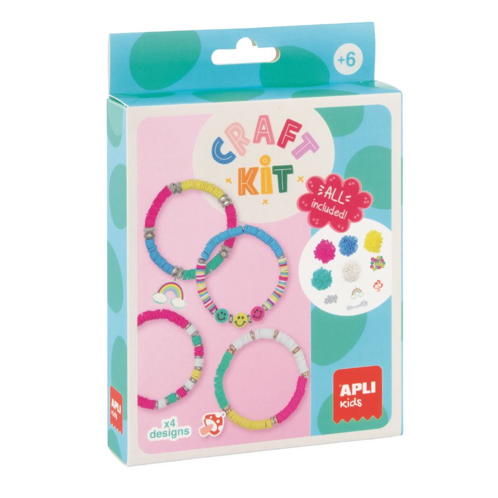 kit bratari copii margele handmade APLI set creativ 6 ani