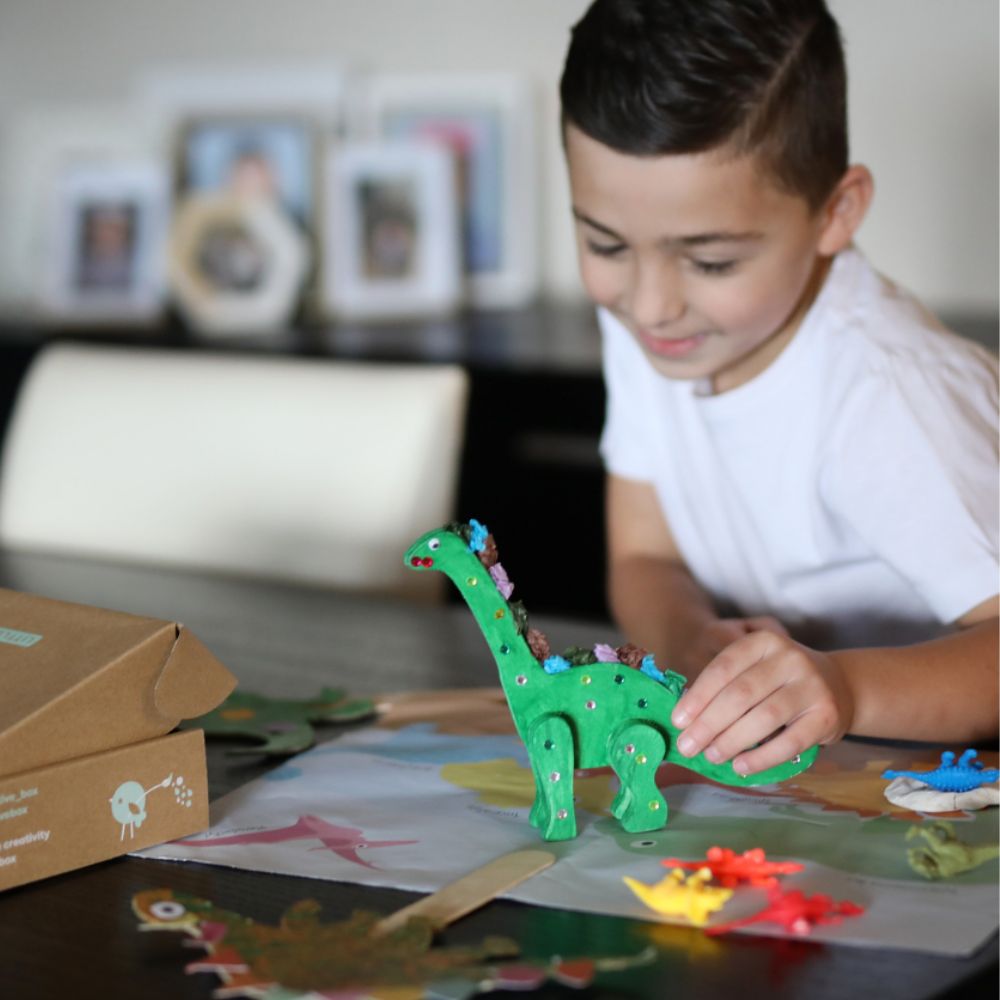 Set Creativ Dinozauri, 3 Activități STEAM, My Creative Box, 4 ani+