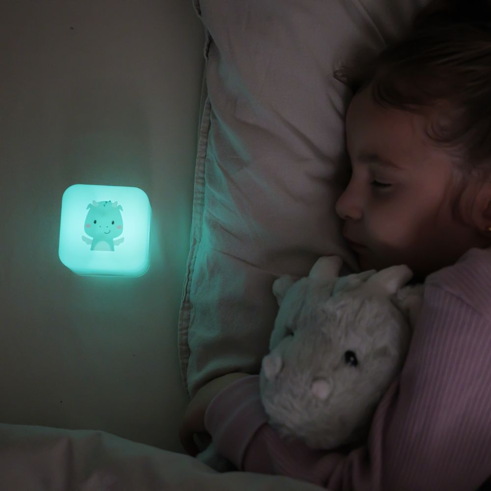 Lampă de veghe portabila copii, Cube B™, Dragonul Drake, Cloud B