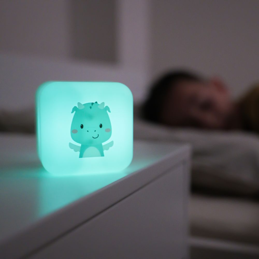 Lampă de veghe portabila copii, Cube B™, Dragonul Drake, Cloud B