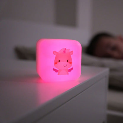 Lampă de veghe portabila copii, Cube B™, Unicornul Lily, Cloud B