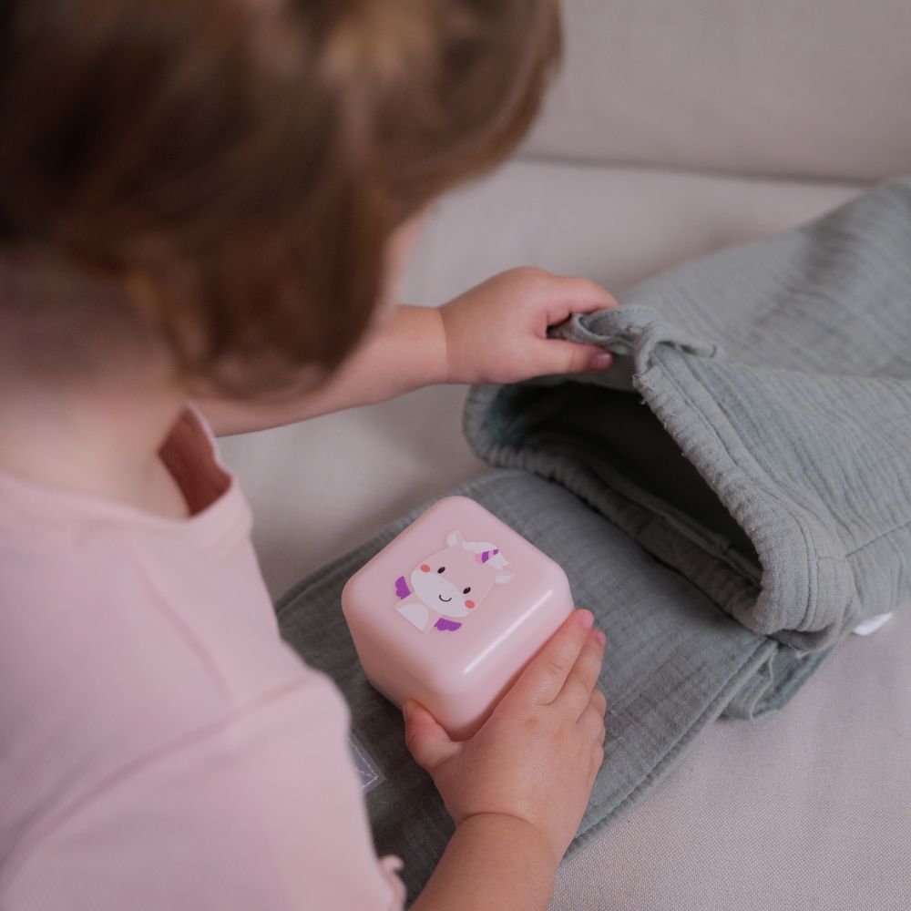 Lampă de veghe portabila copii, Cube B™, Unicornul Lily, Cloud B