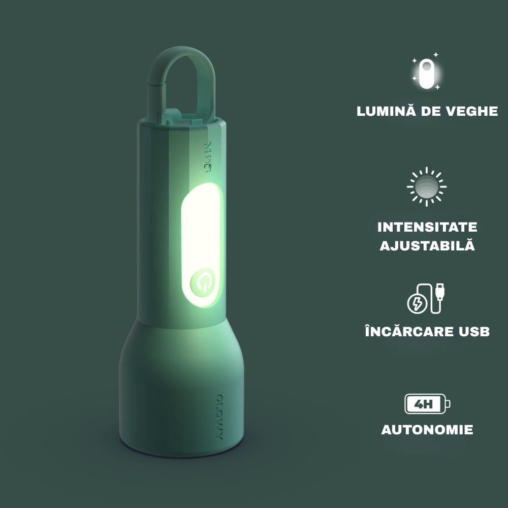 Lanternă și Veioză Copii, Glowy Blue, MOB Paris
