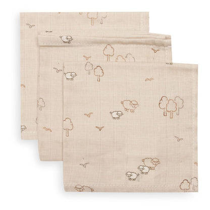 Museline bebe pentru guriță Woolly Jollein, set de 3