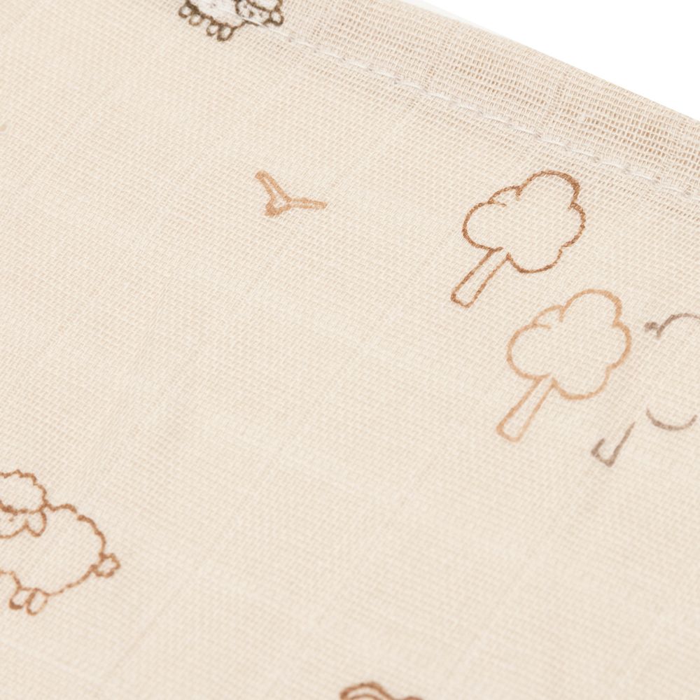 Set de museline din bumbac cu imprimeu Woolly cu oițe