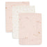 Set 3 museline din bumbac tip mănușă de baie, Pretty Picnic, Jollein, 20x15 cm