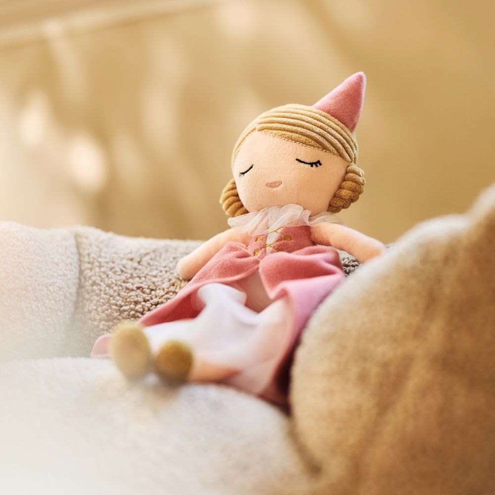 Păpușă textilă, Jucărie de pluș - Lady Lynn, Jollein, 34 cm, 0 luni+