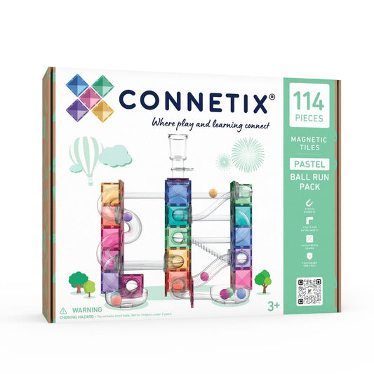 Set plăci magnetice Connetix Ball Run Bright cu 114 piese