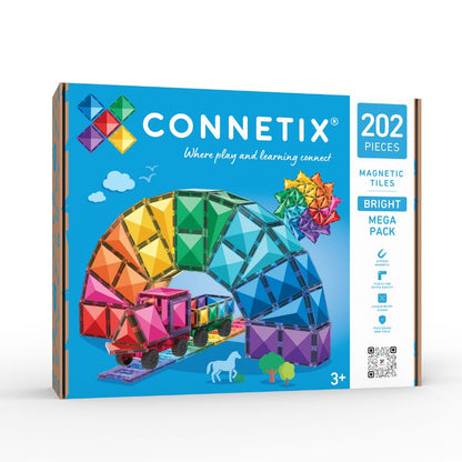 Set plăci magnetice Connetix Bright Mega cu 202 piese