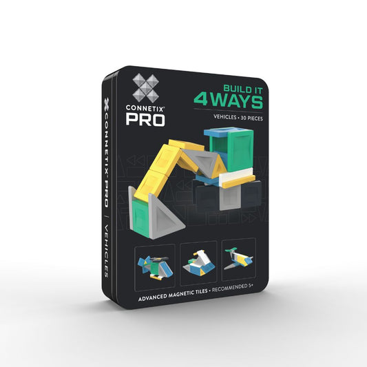 Set plăci magnetice Connetix PRO Vehicles cu 30 piese