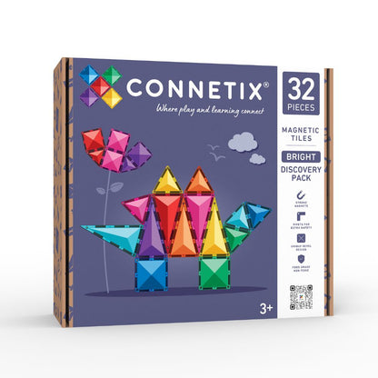 Set plăci magnetice Connetix Bright Discovery cu 32 de piese