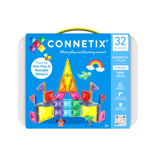 Plăci magnetice copii CONNETIX Travel Mini Pack, 32 piese