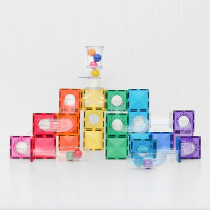 set magnetic connetix tiles cu palnie ball run