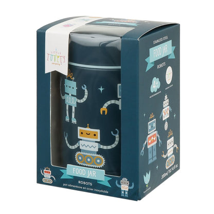 Recipient termos inox 300ml școală, Roboți, A Little Lovely Company