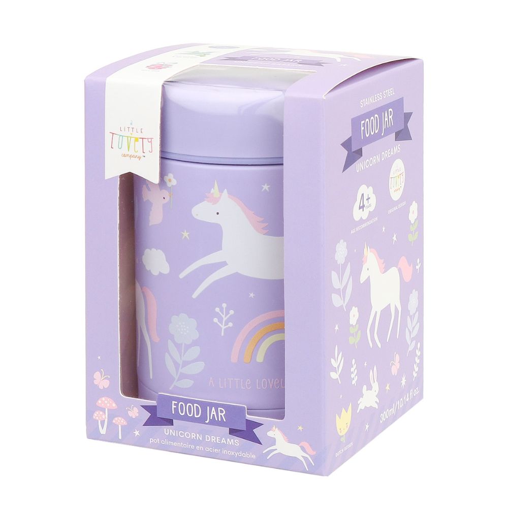 set pranz scoala unicorn cutie termica bento sticla inox elpi