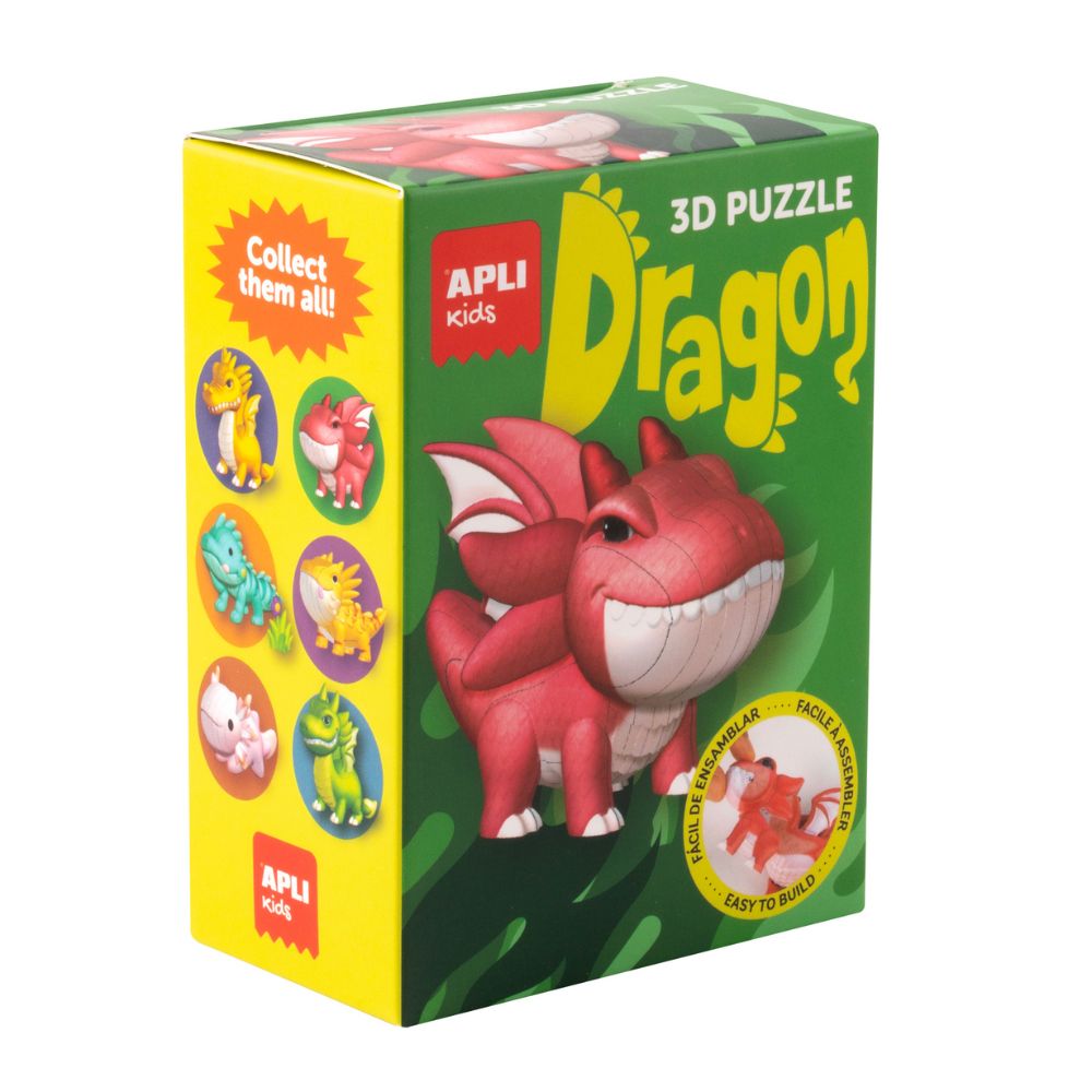 Puzzle 3D APLI Dragon rosu pentru copii