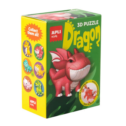 Puzzle 3D APLI Dragon rosu pentru copii