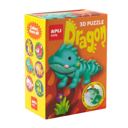 Puzzle 3D APLI Dragon TURCOAZ pentru copii