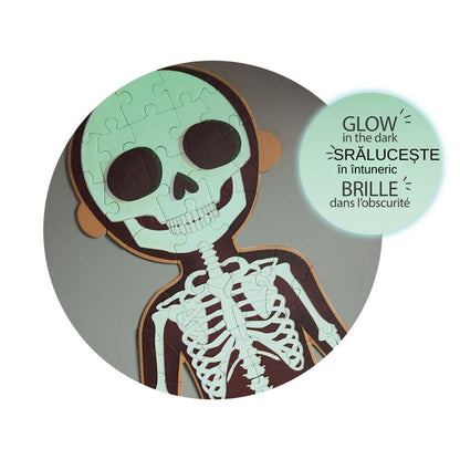 Puzzle educativ cu fișe, Corpul Uman, 240 piese, APLI, 5 ani+