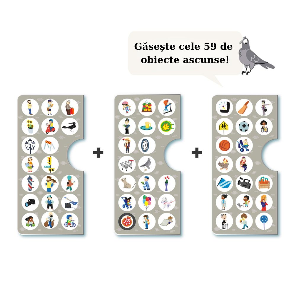 Puzzle educativ pentru copii, Observați Orașul , 104 piese, APLI, 5 ani+