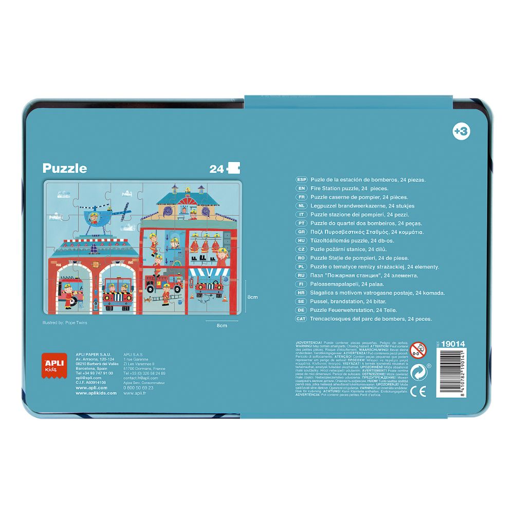Puzzle educativ, Stația de Pompieri, 24 piese, APLI, 3 ani+