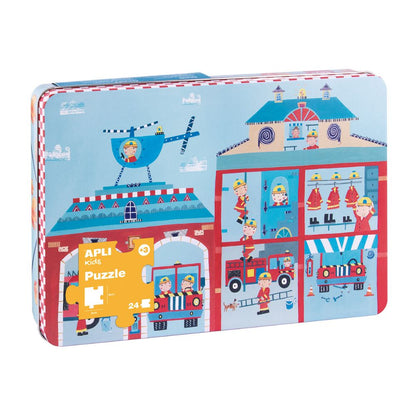 Puzzle educativ, Stația de Pompieri, 24 piese, APLI, 3 ani+