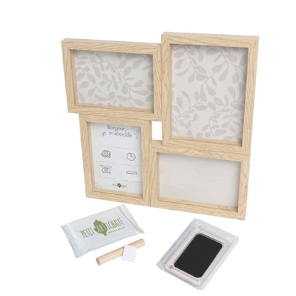 Ramă Foto Puzzle, Kit amprentă dublă și poster de naștere, Petit Artichaut
