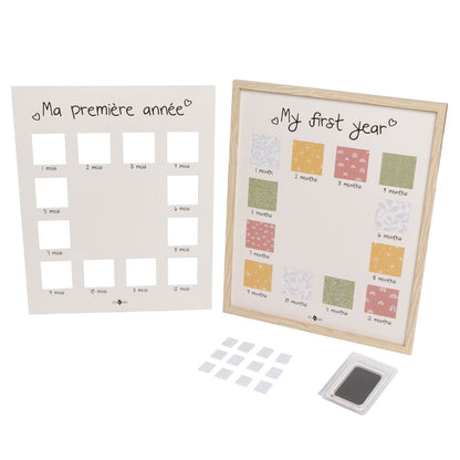 Ramă tablou cu KIT amprentă și 12 fotografii, My First Year, Petit Artichaut