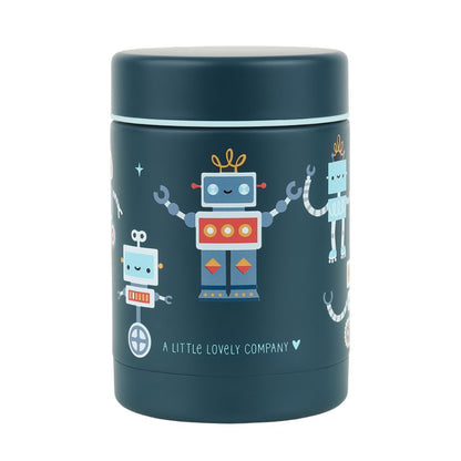 cutie termica pentru mancare inox 300ml model roboti albastru