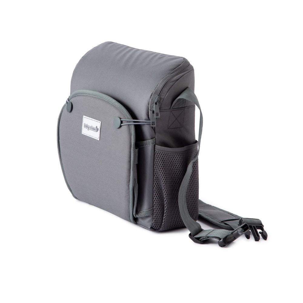 Scaun de masă portabil bebelusi cu spațiu de depozitare, Antracit, Baby To Love, 6 luni+