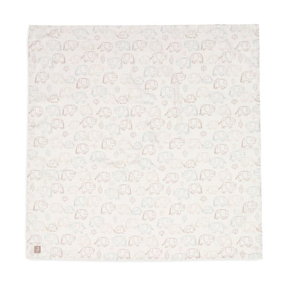 Set 2 museline din bumbac, Elephant Tales, Jollein, 115x115 cm, OEKO-TEX