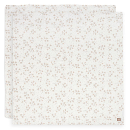 Set 2 museline din bumbac, Leafy Dreams, Jollein, 115x115 cm, OEKO-TEX