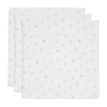 Set 3 museline din bumbac, Lovely Birds, Jollein, 70x70 cm, OEKO-TEX