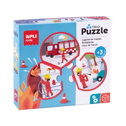 Set 8 Trio Puzzle-uri educative, Profesii, APLI, 3+ ani