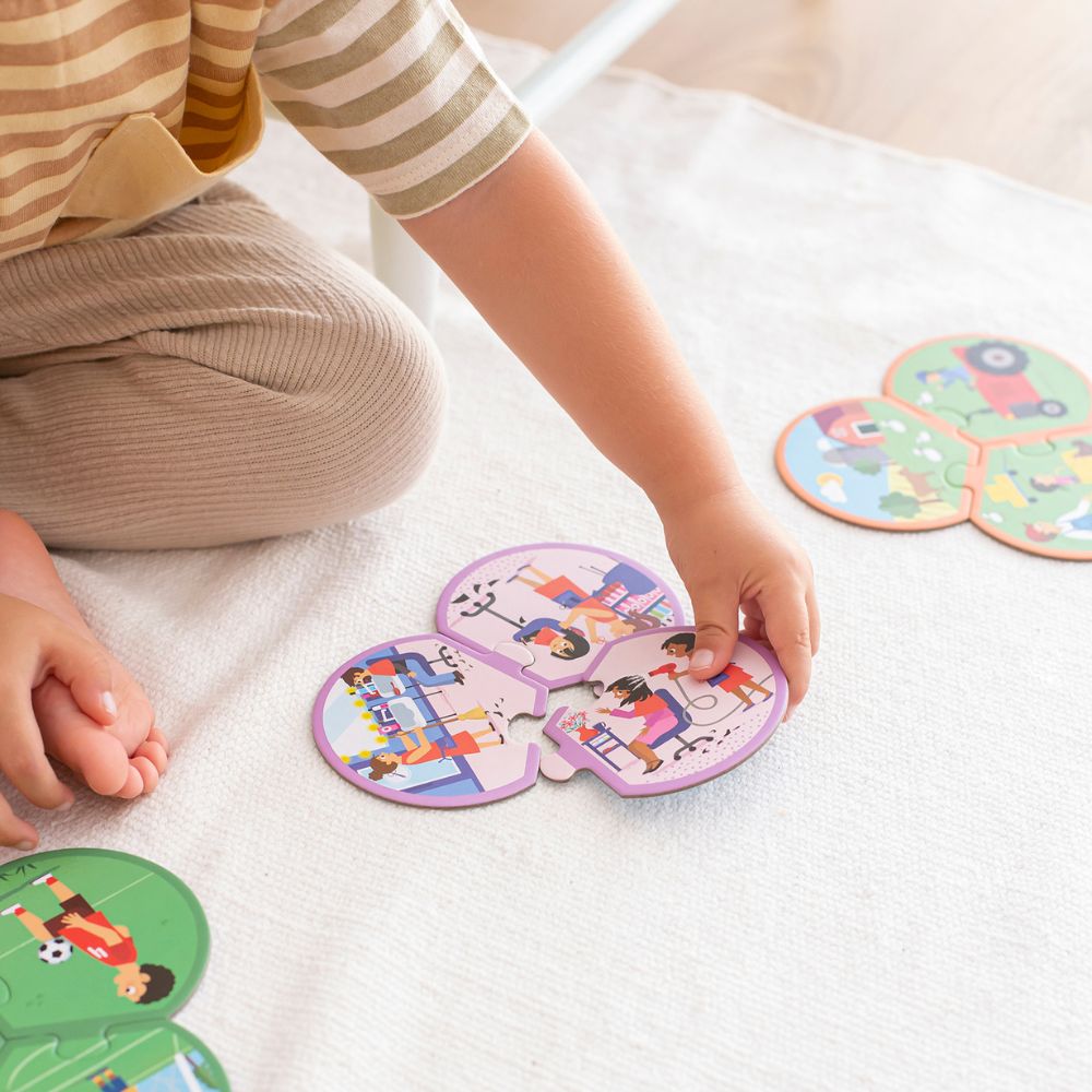 Set 8 Trio Puzzle-uri educative, Profesii, APLI, 3+ ani
